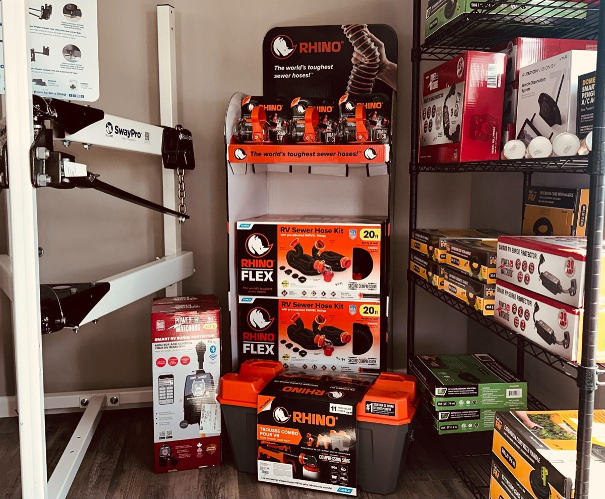 RV parts and accessories at the Outpost Outfitters parts counter
